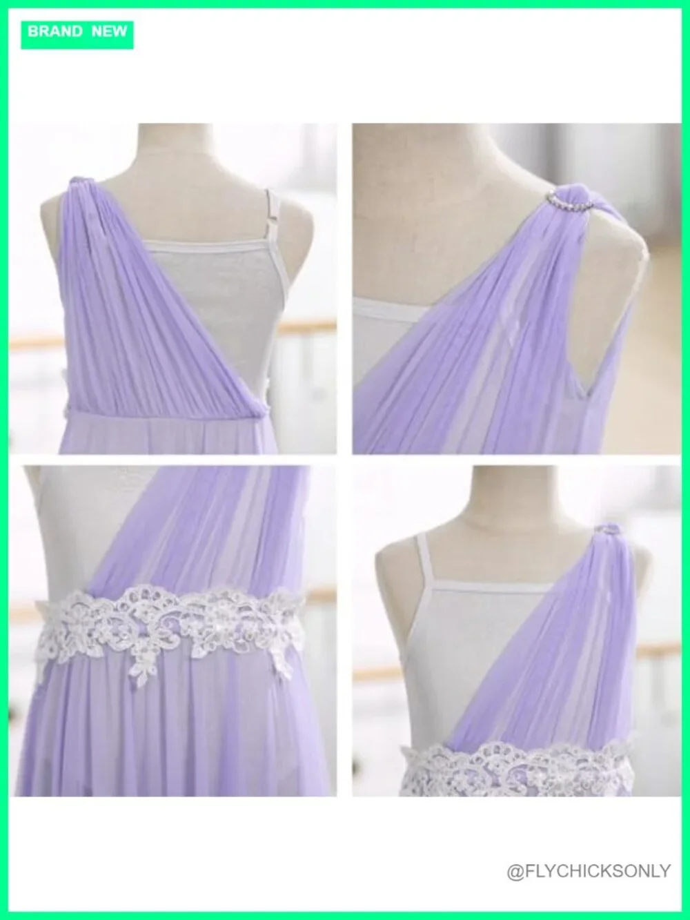 Girls Lyrical Dance Dress One Shoulder Asymmetric Handkerchief Mesh Tulle